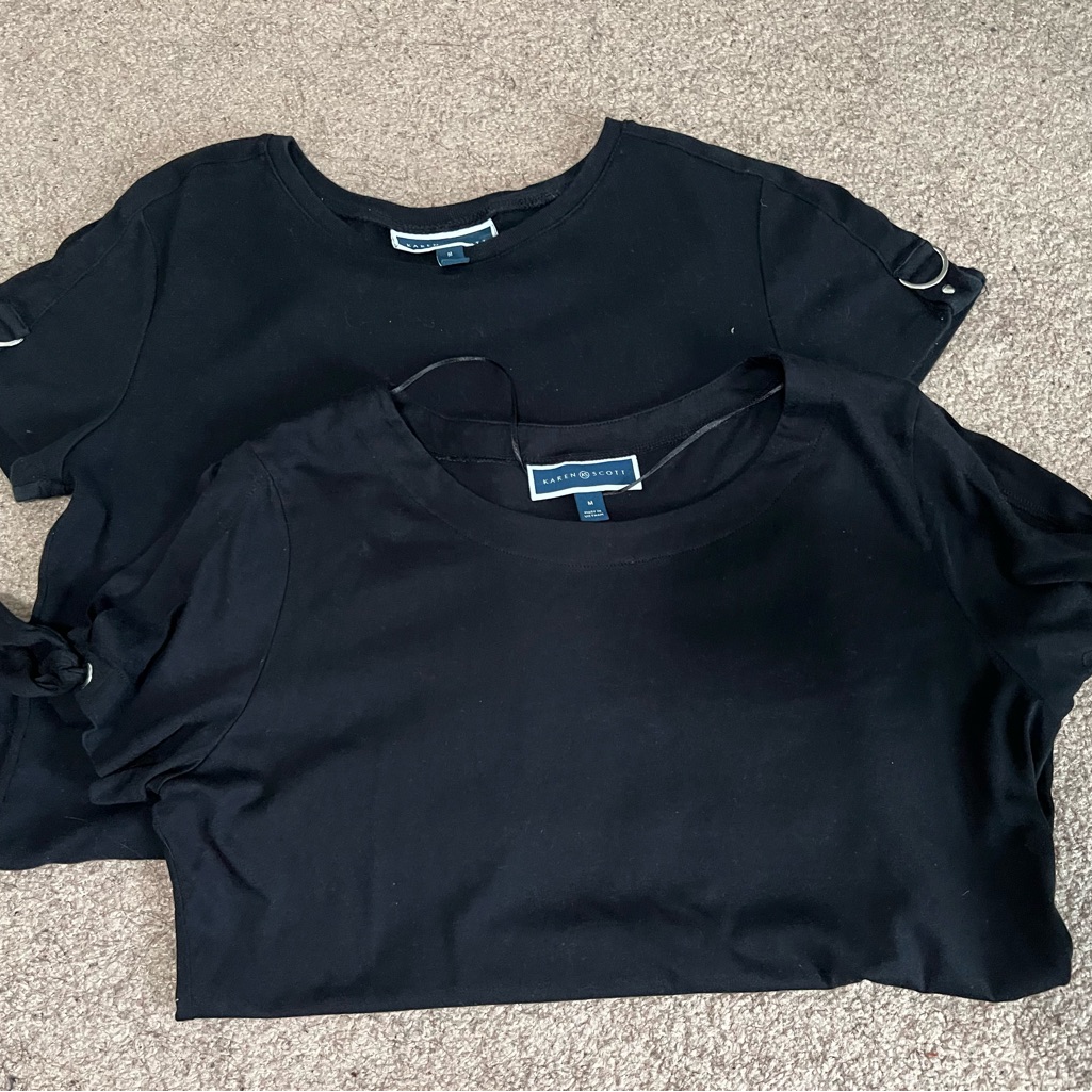 Black Short Sleeve Tops